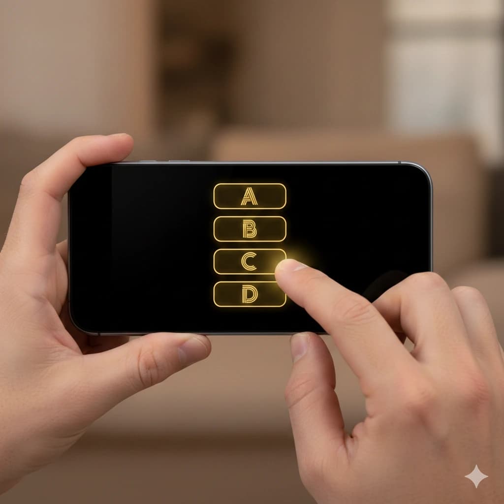 Quiz interface mockup